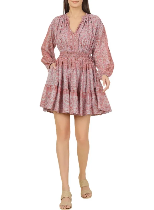 Midnight Madness Lani Mini Dress In Priya Orchid