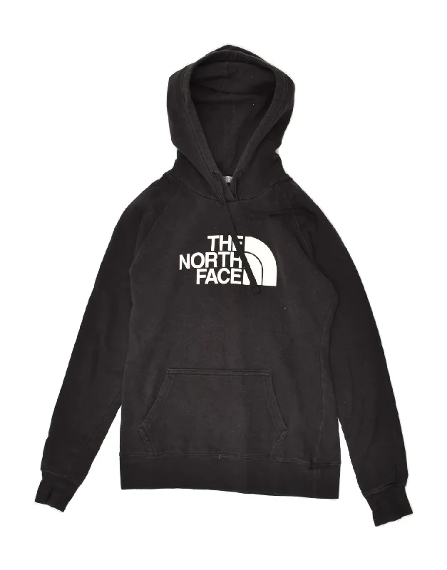 Blowout Deals THE NORTH FACE Womens Graphic Hoodie Jumper UK 4 XS Black Cotton