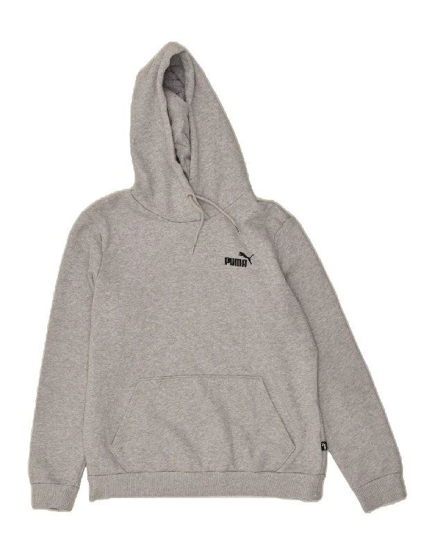 Price Rollback PUMA Womens Hoodie Jumper UK 14 Medium Grey Cotton