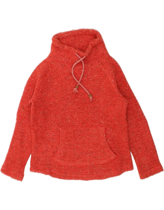 Clearance Event WEIRD FISH Womens Roll Neck Jumper Sweater UK 10 Small  Red Flecked