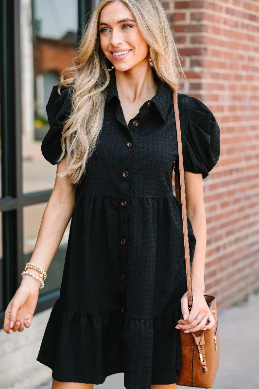 Today’s Deal Feeling Confident Black Babydoll Dress