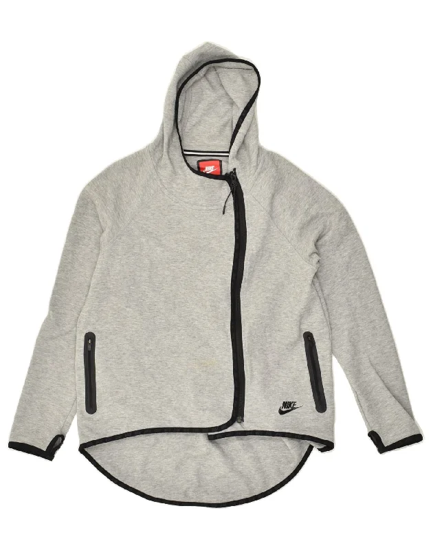 Instant Discount NIKE Womens Zip Hoodie Sweater UK 10 Small Grey Cotton
