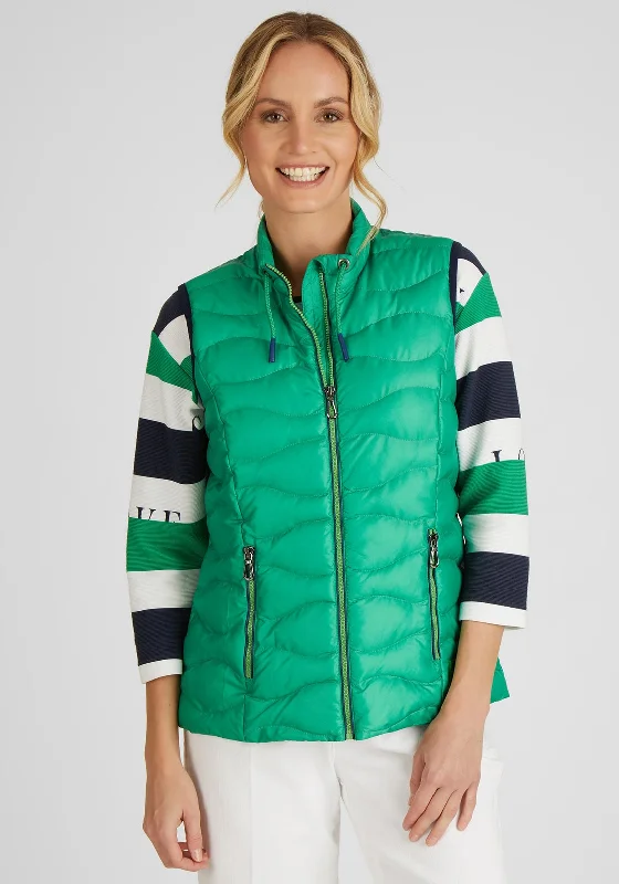 Super Bargain Rabe Short Quilted Gilet, Emerald
