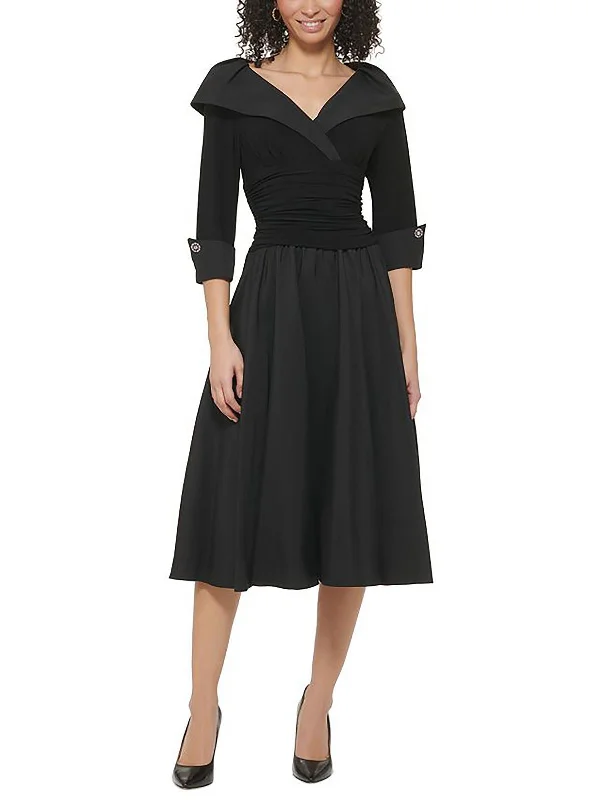 Super Sale Womens A-Line Midi Cocktail And Party Dress