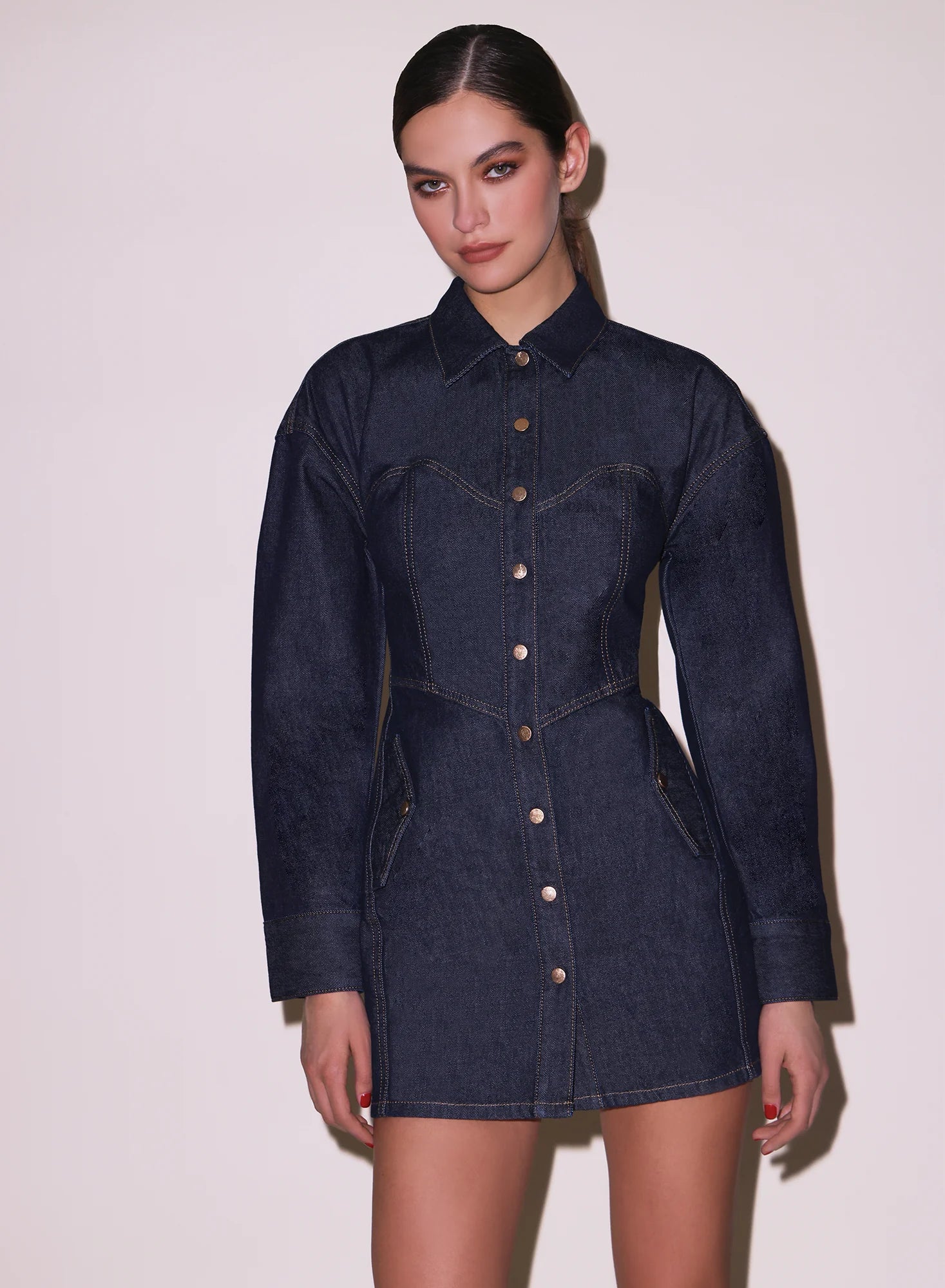 Deal Alert Fleur Du Mal - Denim Shirt Dress - Indigo Denim