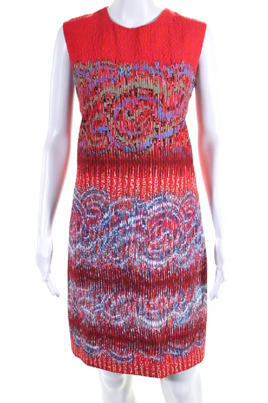 Deep Discounts PETER PILOTTO Womens Abstract Print Sleeveless Dress Multi Colored