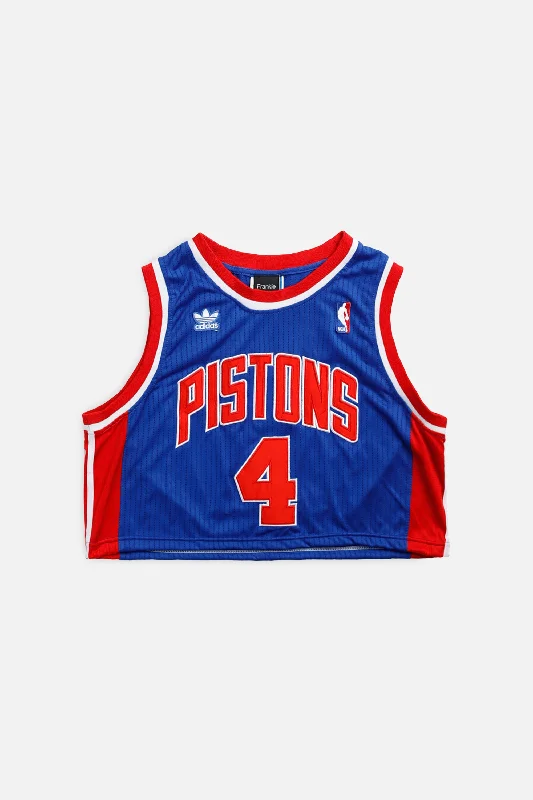 Deal Mania Rework Detroit Pistons NBA Crop Jersey - L