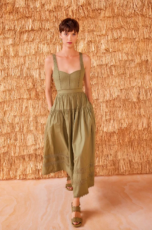 Last Chance Ulla Johnson - Isadora Midi-Dress - Lichen