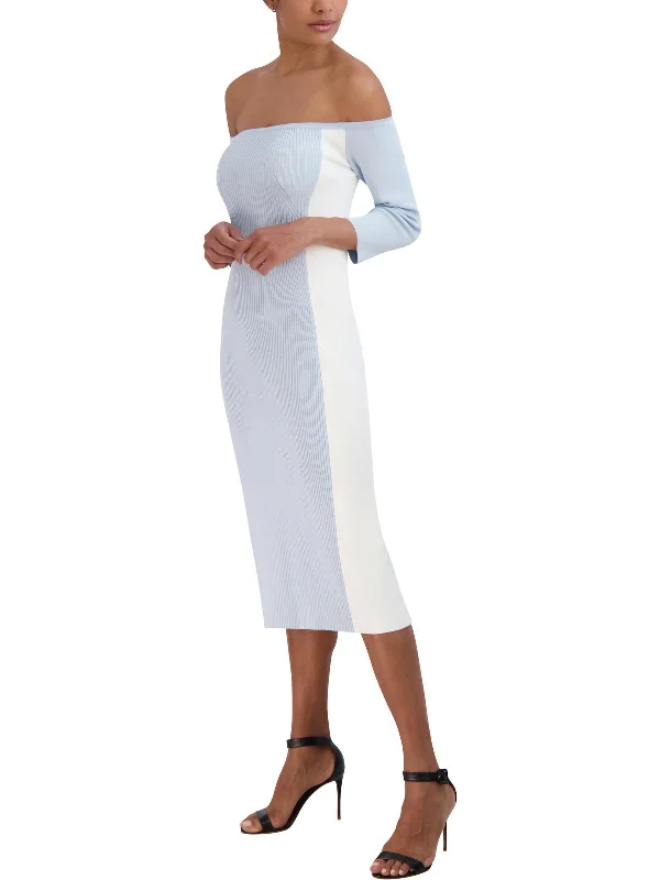 Price Rollback Womens Below Knee Stretch Midi Dress