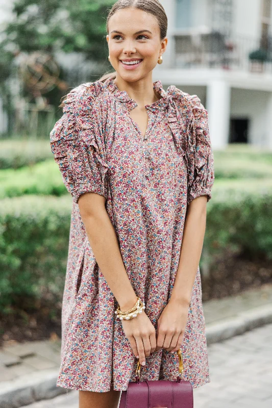 Unmissable Offer Created Interest Red Ditsy Floral Dress