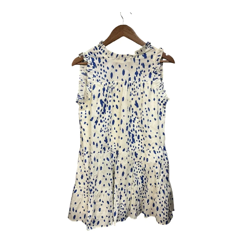 Hot Deal Dress Casual Short By Anthropologie In Blue & White, Size: M