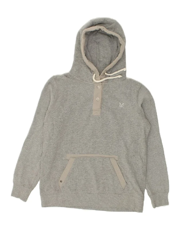 Exclusive Offers CREW CLOTHING Womens Hoodie Jumper US 10 Large Grey Cotton