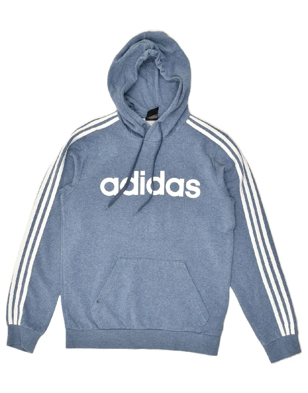 Customer Appreciation Sale ADIDAS Womens Graphic Hoodie Jumper UK 10 Small Blue Cotton