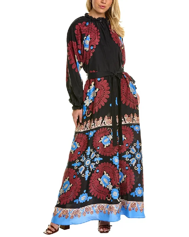 Buy More, Save More LA DOUBLE J Cerere Silk Maxi Dress