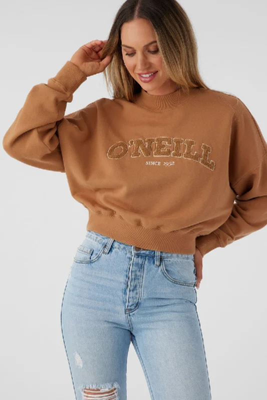 Savings Alert O'Neill Moment Crop Sweatshirt-Tobacco Brown
