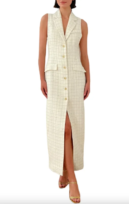 Price Buster Amanda Uprichard - Keanu Dress - White/Gold