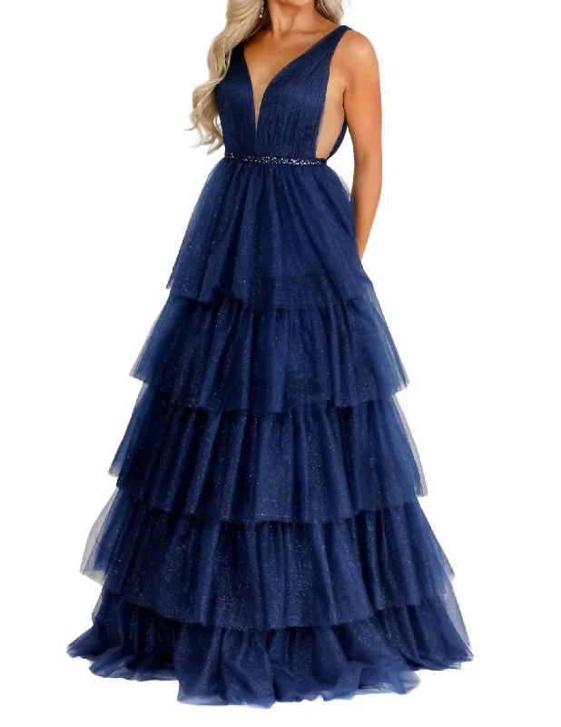 Unmissable Offer Sweetheart A-Line Prom Dress In Navy