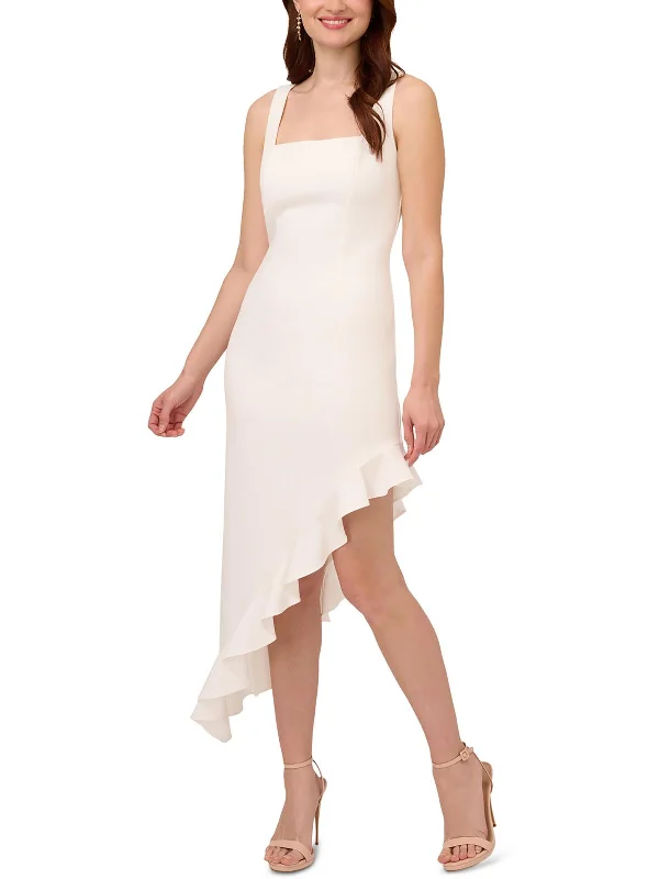 Final Clearance Womens Asymmetric Flounce Cocktail And Party Dress