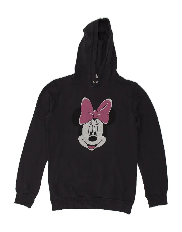 Seasonal Sale DISNEY Womens Disney Graphic Hoodie Jumper UK 16 Large Navy Blue