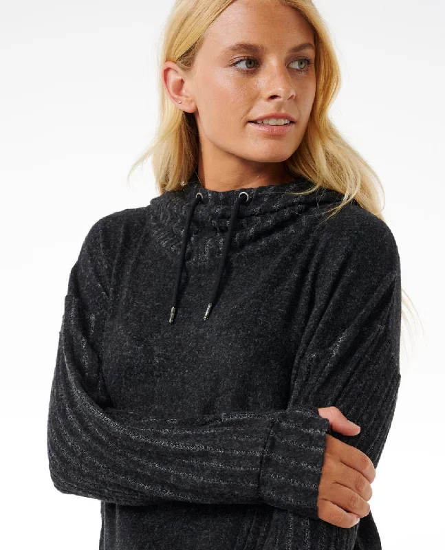 Don’t Miss Out Rip Curl Cosy Hooded Sweatshirt-Black Marle
