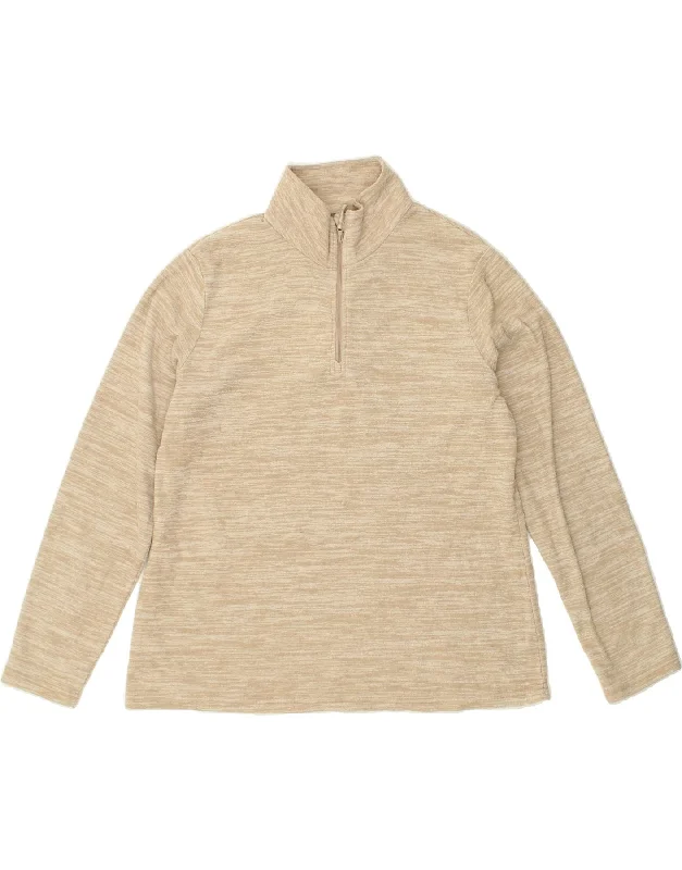 Value Deals MOUNTAIN WAREHOUSE Womens Zip Neck Fleece Jumper UK 18 XL  Beige Flecked