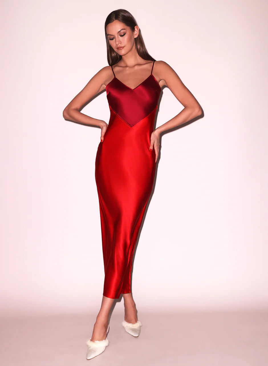 Best Bargains Fleur Du Mal - Scarlet Slip Dress - Rouge