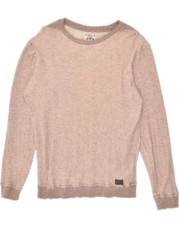 Early Access DIESEL Womens Sweatshirt Jumper UK 14 Medium Brown Check Cotton
