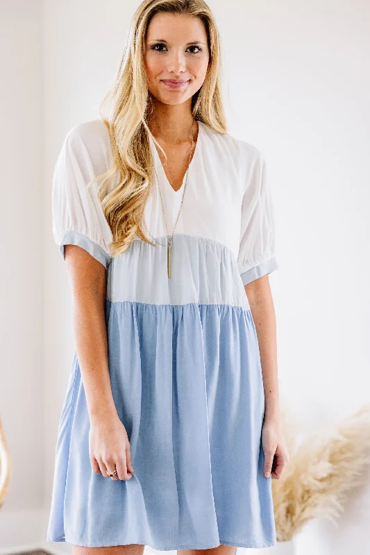 Limited Edition Music To My Ears Blue Colorblock Dress