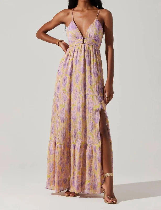 Deal of the Week Mianri Dress In Purple Lime Floral