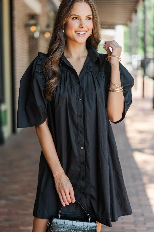 Clearance Event It's Always For You Black Babydoll Dress