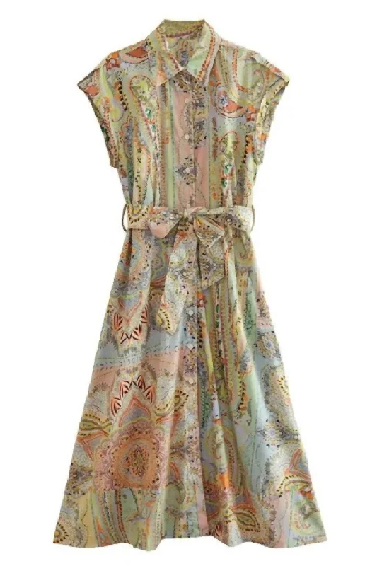 Bonus Savings Women's Summer Night Dress In Sage Green