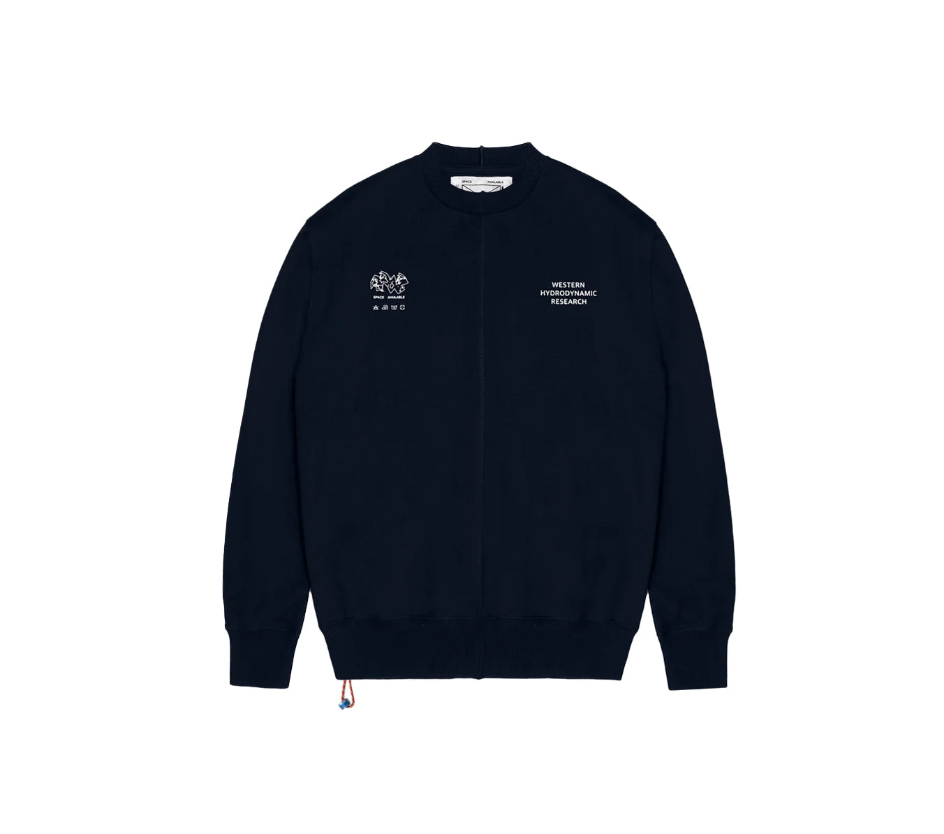 Great Deals Space Available X Western Hydrodynamics Research Upcycled Logo Sweatshirt - Navy
