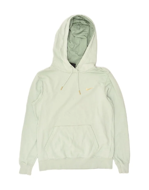 Best Deals NIKE Womens Hoodie Jumper UK 6 XS Green Cotton