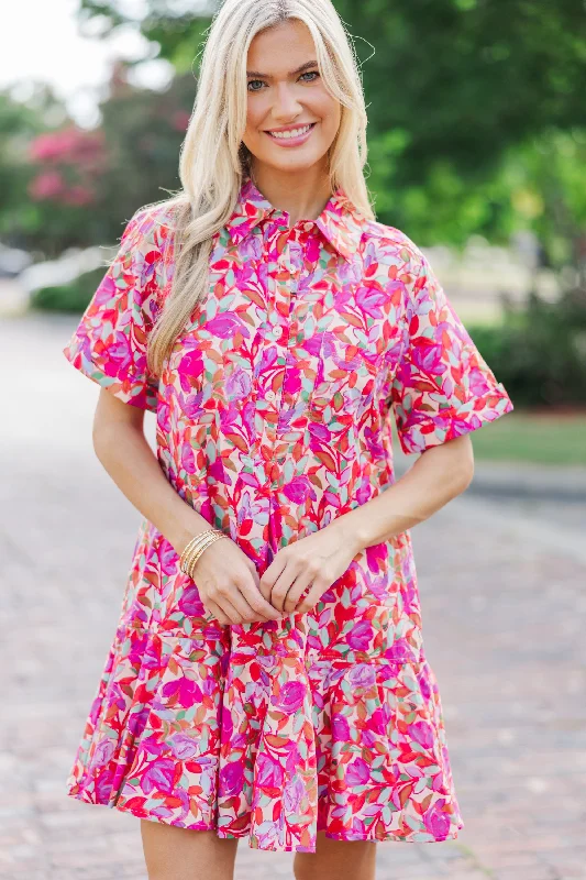 Extra Savings Living In A Dream Pink Floral Dress