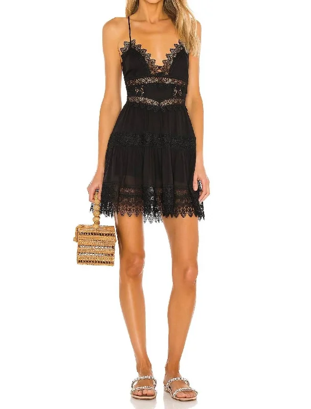 Stock Clearance Rachel Short Dress In Black
