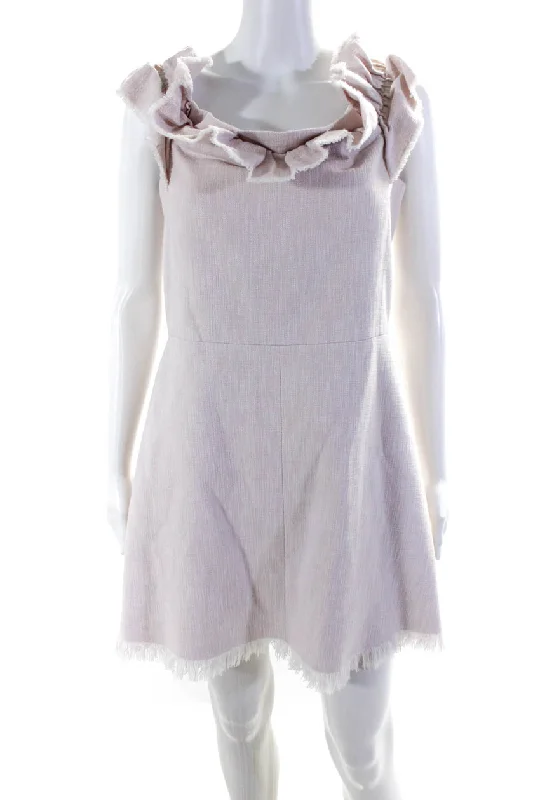 Great Deals Rebecca Taylor Womens Pink Slub Suiting Dress