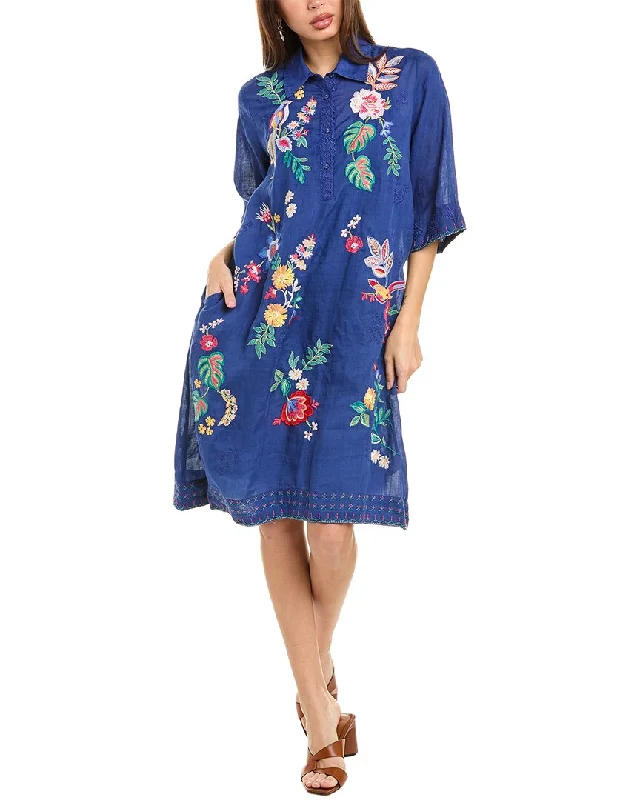Blowout Deals Johnny Was Henley Kimono Sleeve Dress