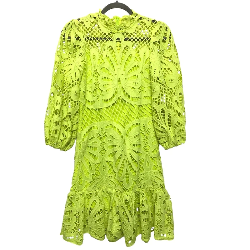 Incredible Offers Dress Casual Short By Cmb In Chartreuse, Size: L