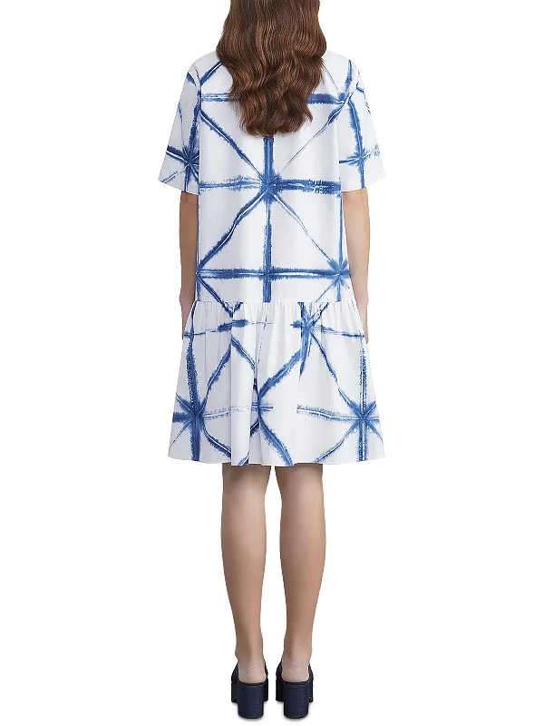 New Deals Womens Cotton Short Sleeve Shirtdress