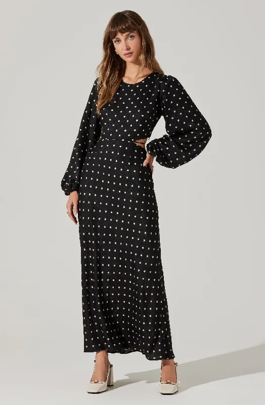 Super Sale Quinn Floral Cutout Maxi Dress