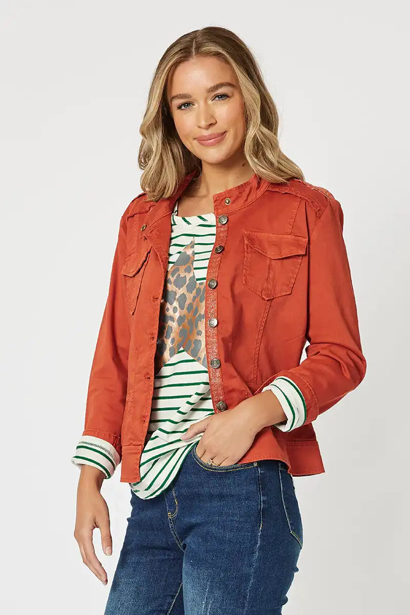 The Best Prices Military Denim Jacket - Maple