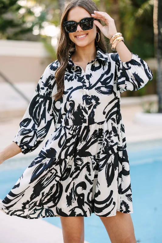 Savings Spectacular Just Ask Black Floral Dress