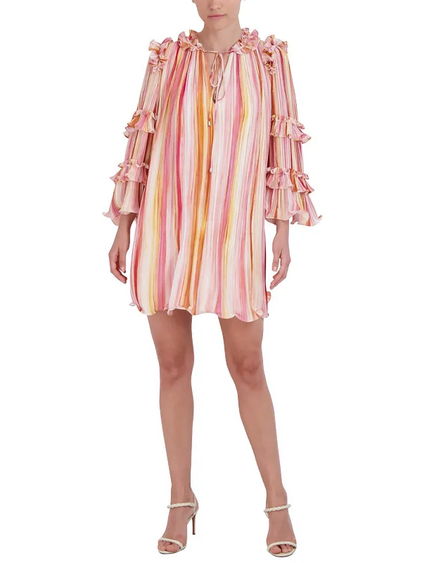 Best Seller Womens Mini Pleated Shift Dress