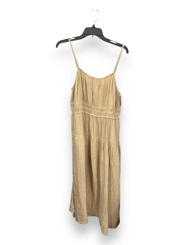 New Deals Dress Casual Midi By Old Navy In Yellow, Size: L