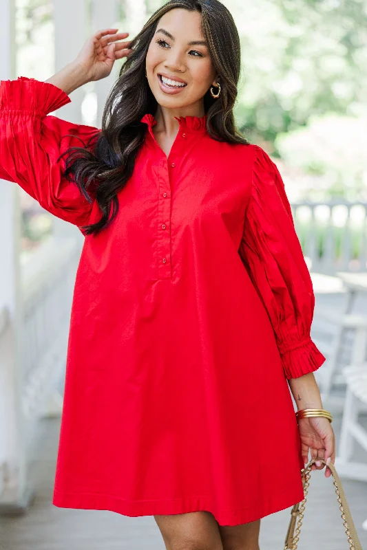 Price Smash Under The Stars Red Tie Back Dress
