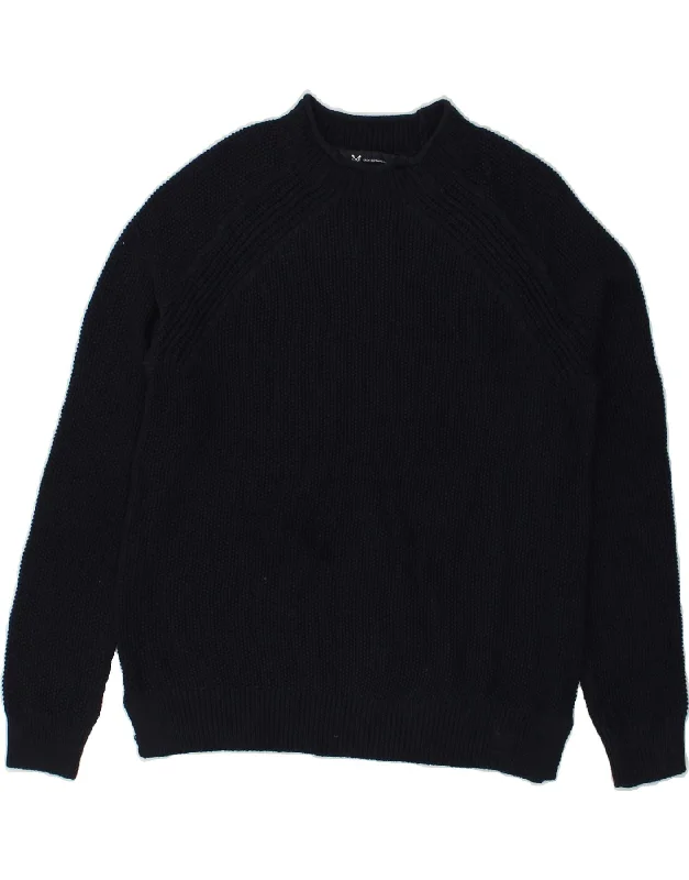 Crazy Savings CREW CLOTHING Womens Turtle Neck Jumper Sweater UK 8 Small Navy Blue