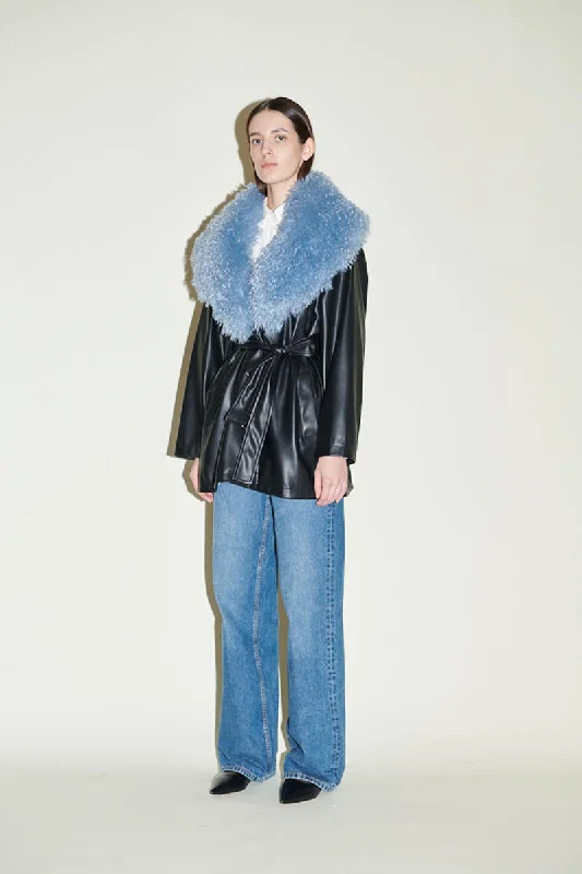 Exclusive Deal Agatha Vegan Jacket with Faux Collar