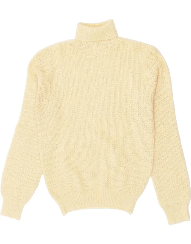 Unbeatable Prices VINTAGE Womens Roll Neck Jumper Sweater UK 18 XL Off White