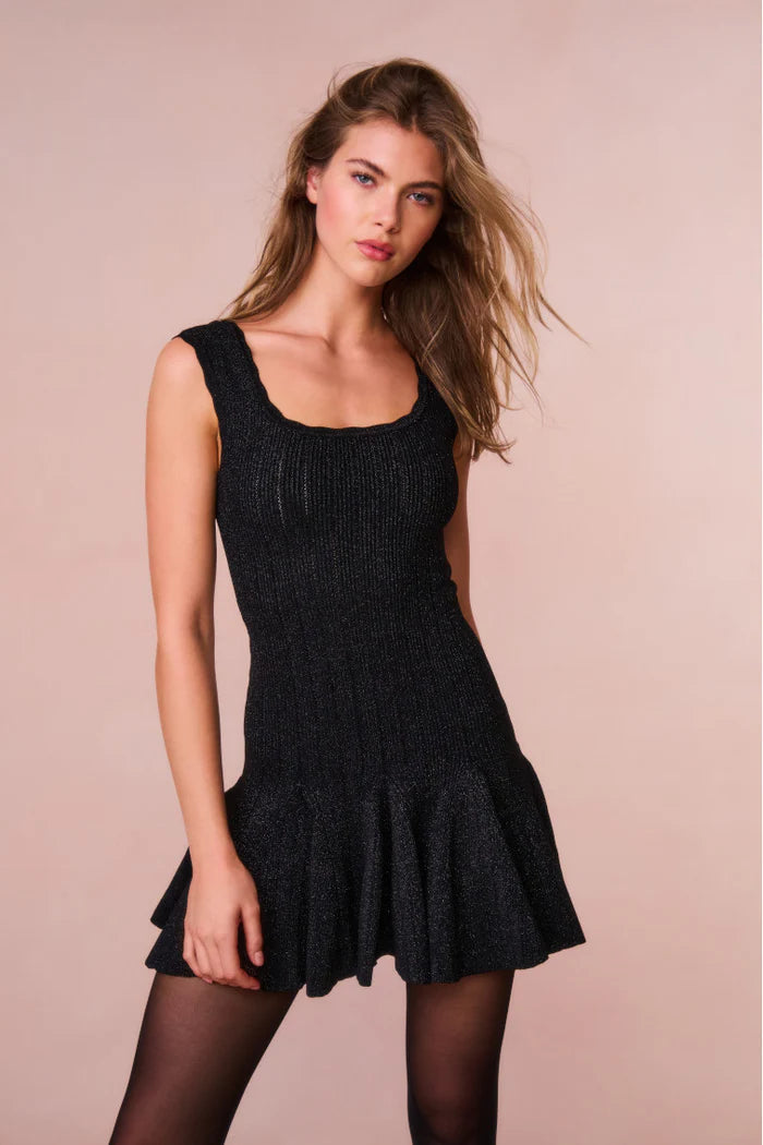 Bonus Savings Loveshackfancy - Maryanne Knit Mini Dress - Black