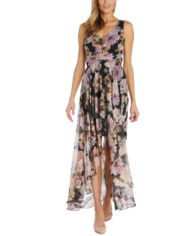 Anniversary Sale Womens Hi-Low Embellished Evening Dress